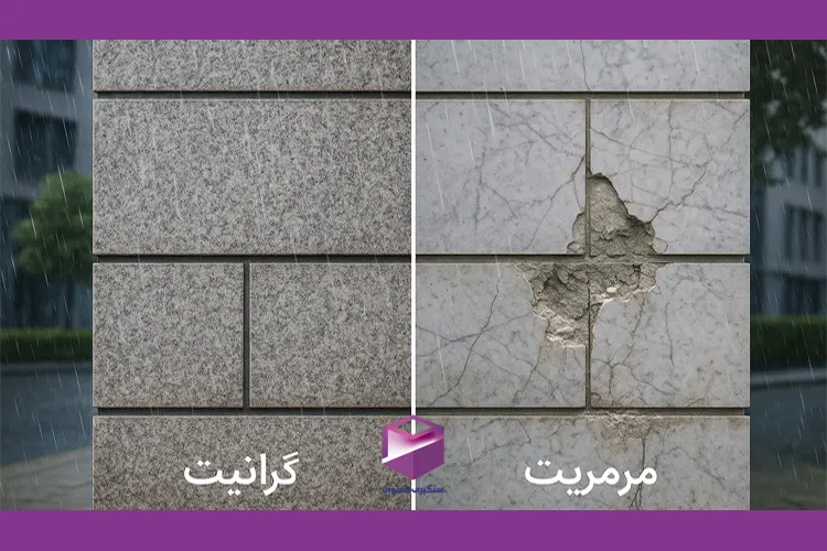 مقایسه مقاومت سنگ گرانیت و مرمریت در نمای ساختمان